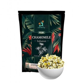 Green Velly Organic Chamomile Tea 100 Gm - Whole Flowers - Detox Tea - Aid Sleep