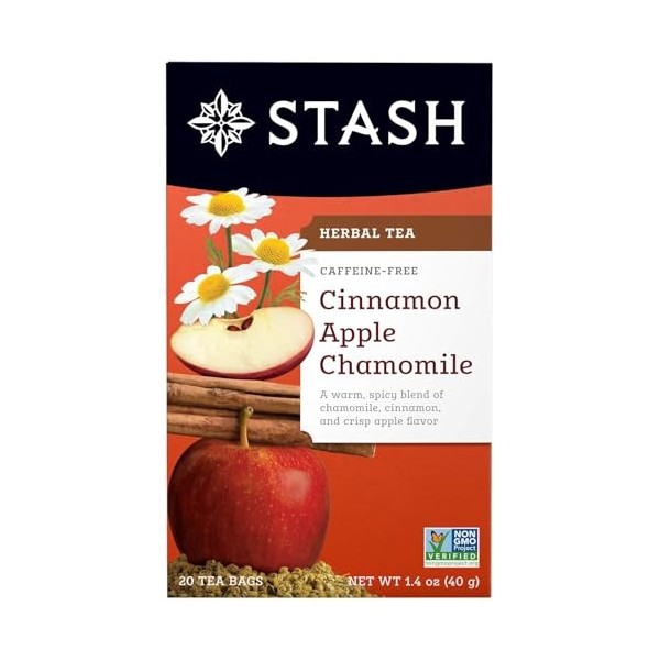 Stash Premium Herbal Tea Cinnamon Apple Chamomile -- 20 Tea Bags