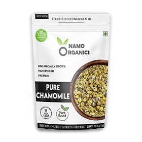 Namo Organics - Chamomile Herbal Tea Loose Leaf - 50 Gm Pouch - High Grade Flowers - 100% Raw From Organic Farms