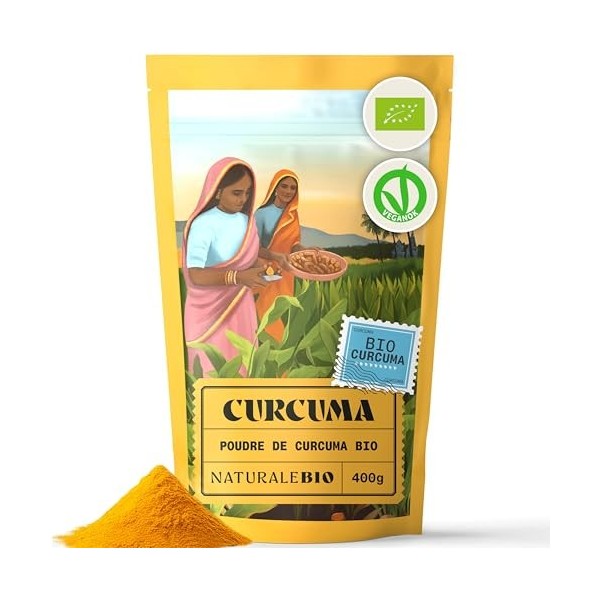 NaturaleBio Cannelle en poudre de Ceylan 450g. Vraie cannelle premium à larôme riche. Antioxydant et anti-inflammatoire natu ...