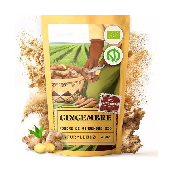 NaturaleBio Cannelle en poudre de Ceylan 450g. Vraie cannelle premium à larôme riche. Antioxydant et anti-inflammatoire natu ...