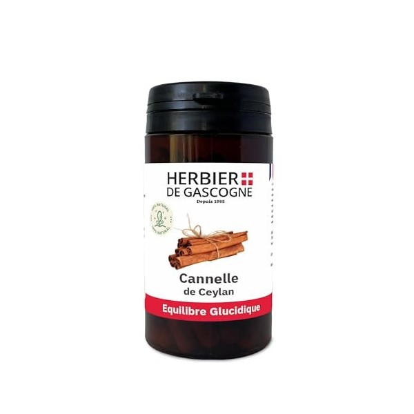 Cannelle de Ceylan | 80 gélules | Sommeil & Relaxation | 250 mg dosage 100% naturel sans additif et non comprimé | LHERBIER