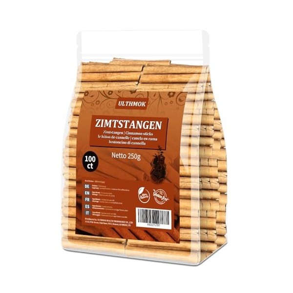 Bâtons de cannelle premium 100 pièces 250 g Cannelle - Cannelle 100% naturelle, séchée délicatement, végétalienne