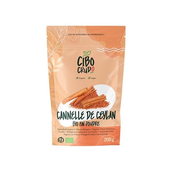 Cannelle en poudre bio moulue - 500 g. Cannelle de Ceylan en poudre biologique et végétalienne sans additifs ni conservateurs...