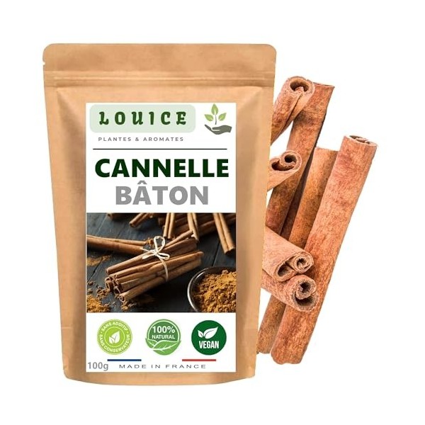 Bâtons de Cannelle Cassia 100g - Épice Naturelle pour une Cuisine Gourmande - Sachet Fraîcheur - Sublimez Vos Plats Sucrés et