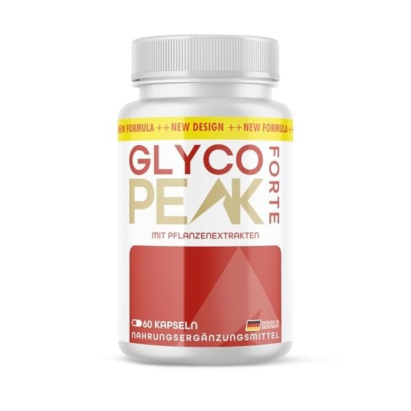 Glyco Peak Forte Capsules | formule spécialement développée | approvisionnement pour 1 mois | 60 gélules
