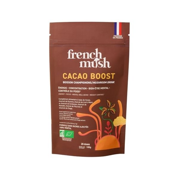 French Mush BOOST - Alternative Café aux Champignons Adaptogènes Bio : Lion’s Mane & Cordyceps - Focus, Énergie & Digestion -...