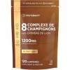 Complexe de 8 Champignons 1200 mg | Mushroom Supplement | Lions Mane, Chaga, Cordyceps, Reishi, Shiitake, Maitake, Shaggy Man
