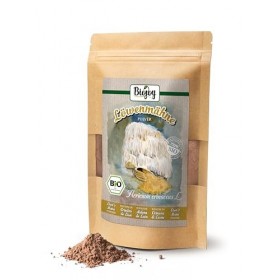 Biojoy Poudre de champignon BIO Crinière de Lion 100 g , Lion’s Mane, Hydne Hérisson, séché et finement moulu Hericium erin C...