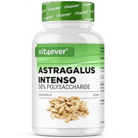 vit4ever Astragalus - Hautement dosé avec 1400 mg dextrait pur par jour - 180 gélules - Premium : 50% polysaccharides - Extr