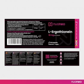 L-Ergothionéine 10 mg – 60 gélules végétaliennes pour 2 mois – Ergothionéine pour la nutrition cellulaire – Testé en laborato