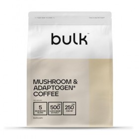 Bulk Café aux Champignons, Crinière de Lion, Ashwagandha, Vitamine D, Noir, 250 g