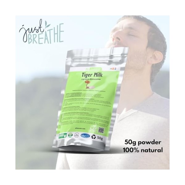 ALIBOOSTER - Poudre extrait pur standardisé champignon Lignosus Lait de tigre - Tiger Milk 50g