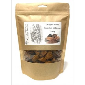 Chaga Champignon 200 g – Morceaux de qualité supérieure de 3 à 5 cm / collectés pour le gibier / idéal pour le thé et la sant