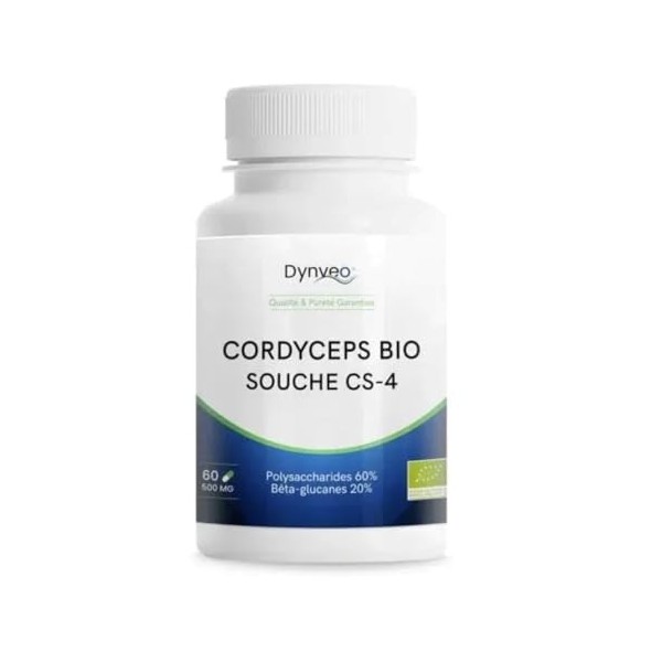 Cordyceps Sinensis Bio - Champignon vegan issu de fermentation végétale - Extrait concentré 60% polysaccharides & 20% bêta-gl