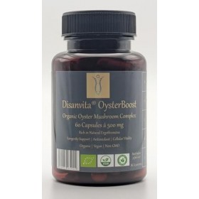 Disanvita OysterBoost | Champignons pleurotes biologiques avec jusqu’à 25 mg d’ergothionéine naturelle par gélule | Soutien c
