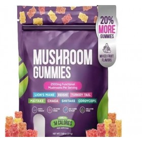 Gummies and Lions Mane Mushroom Gummies Supplément - Organic - Défense immunitaire, stimule les performances cognitives
