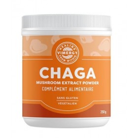 Vimergy Poudre de Chaga, Format Voyage, 166 Portions – Extrait de Champignon Chaga – Complément Vegan – Formulé sans Agents A