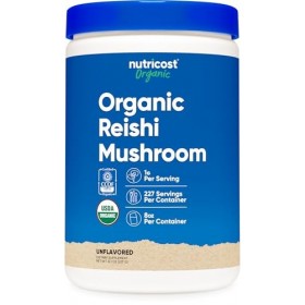 Nutricost Poudre de champignon Reishi biologique 0,2 kg 226,8 g – Certifié USDA 100% biologique, végétalien, sans OGM, sans