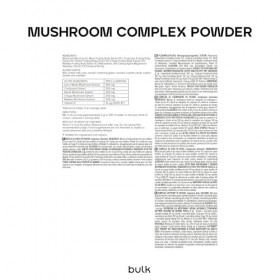 Bulk Poudre Complexe de Champignons, Crinière de Lion, Vitamine D, Sans Arôme, 250 g