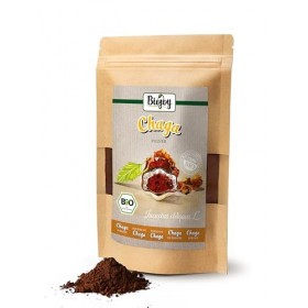 Biojoy Poudre de champignon Chaga BIO 50 g , champignons Chaga séchés et finement moulus, pour le thé Inonotus obliquus L. C...