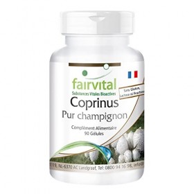 Fairvital | Coprinus 500mg VEGAN Fortement dosé - 90 capsules - poudre de champignon - comatus