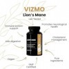 Lions Mane 180 gélules – Extrait de crinière de lion 5:1 hautement dosé 5:1 Hericium Erinaceus 500 mg – Pour la puissance c