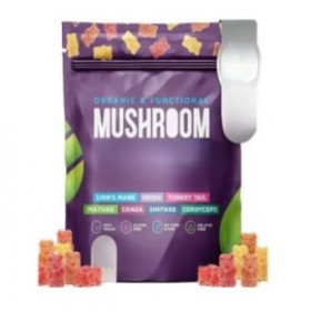 Gummies aux champignons 10-en-1 – Gummies aux champignons biologiques et faibles en glucides – Bien-être immunitaire – Végéta