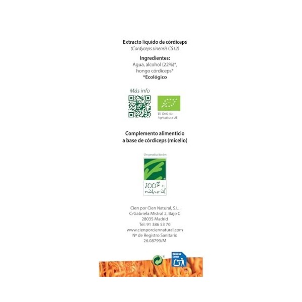 MicoVital - Nordiceps en gouttes - Améliore votre vitalité, votre résistance et votre fonction rénale - Cordyceps Sinensis Li