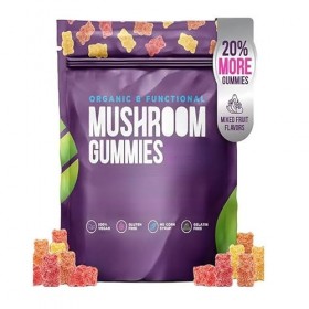 Gummies aux champignons | Complément immunitaire, augmente les performances cognitives et lénergie, végétalien, sans gluten,