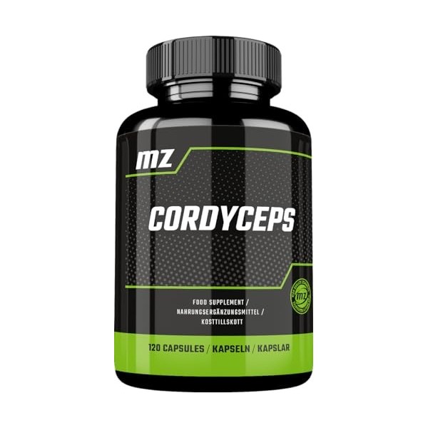 Champignon Cordyceps 500 mg par gélule - Extrait de Cordyceps sinensis 10:1-120 gélules végétaliennes - 4 mois dapprovisionn