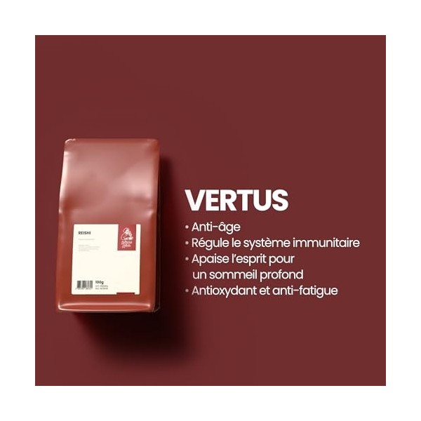 Reishi Ganoderma lucidum – 100 g, Champignon séché en vrac, Superaliment traditionnel, Qualité premium, Origine contrôlée –