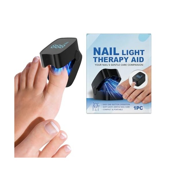Dispositif déclairage LED pour ongles des pieds | Outil rechargeable pour soins intensifs, traitement des ongles décolorés, 