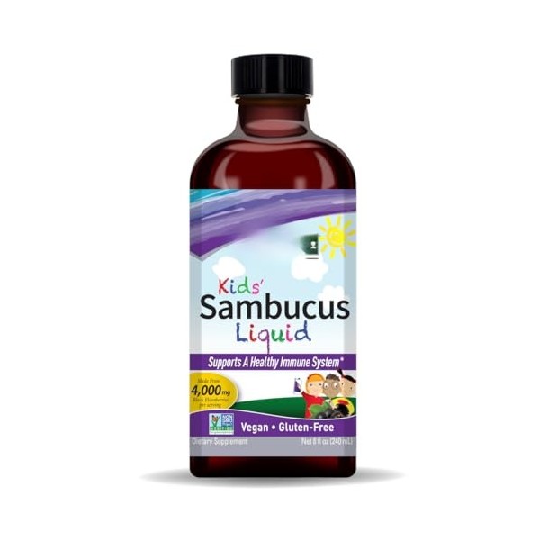 N4tures Answer KlDS S4mbucus Liquide 4000 mg Sureau Noir 240 ml