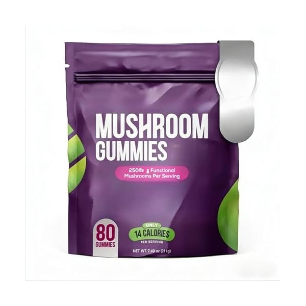 Gummies aux suppléments de champignons Améliore la concentration et la mémoire