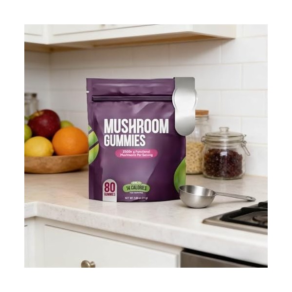 Gummies aux suppléments de champignons Améliore la concentration et la mémoire