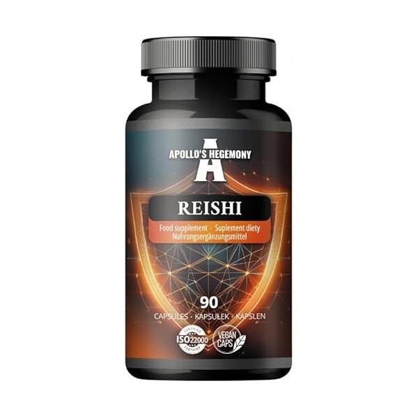 Extrait de champignon reishi 300 mg 30% de polysaccharides - 90 gélules végétaliennes - Complément alimentaire vital à base