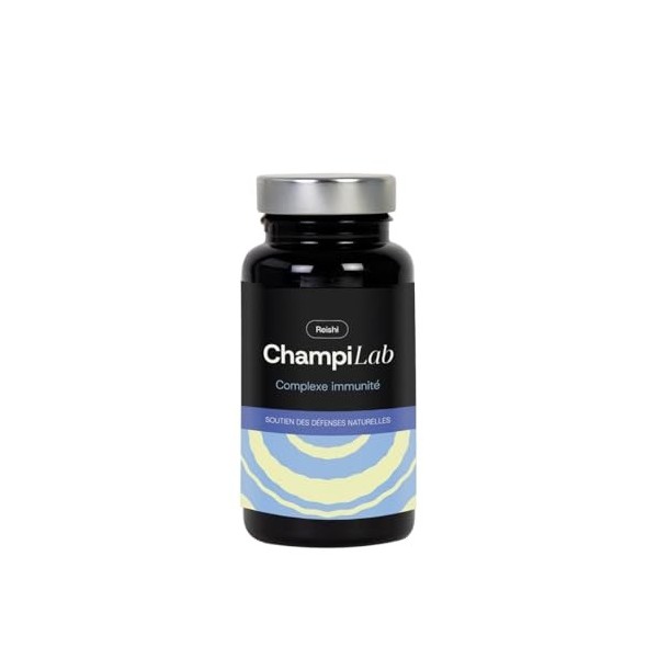 Reishi – Complexe immunité Champilab – 60 Gélules – Complément naturel défenses, énergie et tonus, synergie plantes, vitamine