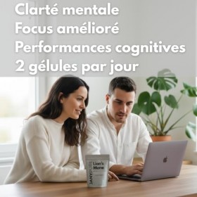 Lions Mane Extrait Pur 1000mg Équivalent 8000mg de Champignon Brut - Crinière de Lion - Mémoire, Concentration, Clarté Mental