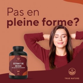 Reishi Ganoderma Lucidum - 270 Gélules - 20.100mg/jour, Extra Concentré 5:1 - 40% Polysaccharides - Immunité & Énergie - Sa C...