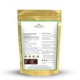 Vedikroots Arjuna - Herbe ayurvédique traditionnelle | Naturel et végétal | 100 g