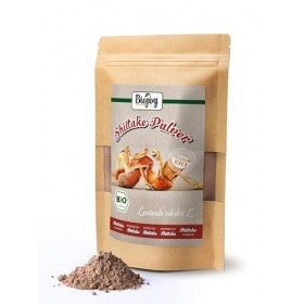 Biojoy Poudre de Shiitake Biologique 50 g , champignons Shiitake séchés et finement moulus Lentinula edodes Champignons