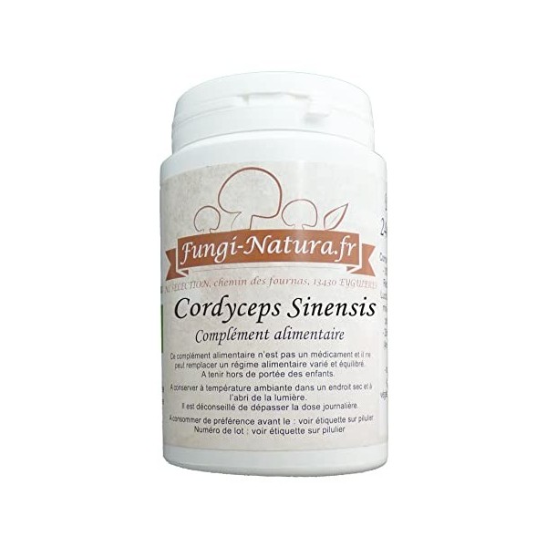 CORDYCEPS SINENSIS DOUBLE EXTRACTION 240 GELULES - Garanti 30% de polysaccharides, 1% Cordycepine et 0,5% Adénoside - Société