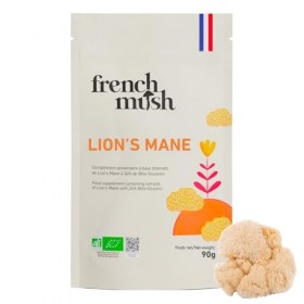 Poudre Criniere de Lion Champignon Bio - 90g Vegan - Cerveau, Bien-Être, Stabilité Humeur - Se Mélange à Alimentation ou Bois...