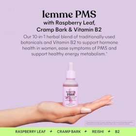 Lemme PMS Hormone Balance pour femme Gouttes liquides, soulagement des crampes PMS et règles légères, mélange de plantes 10 e