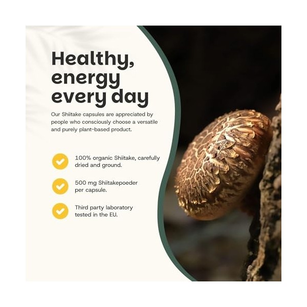 Cupplement - 4 Sacs Shiitake 60 Capsules - Pilulier Gratuit - Bio Champignon - Scoop Gratuit - Éperons De Champignons - Super