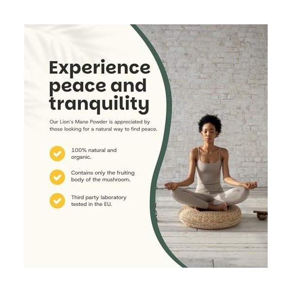 Cupplement - Lions Mane Powder 60 Grammes - Organic - Free Scoops - No Extract or Capsule - Supplement - Superfood - Mushroom