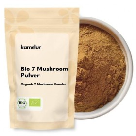 Kamelur 7 Mushrooms Poudre 100 g Mélange de champignons – 7 poudres de champignons Vital sans additifs, aliments asiatiques –...