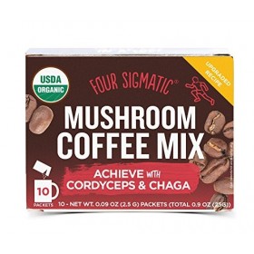 Quatre Sigmatic Champignon Café avec crinière de lion et Chaga pour concentration + mise au point, inclus, végétalien, sans g