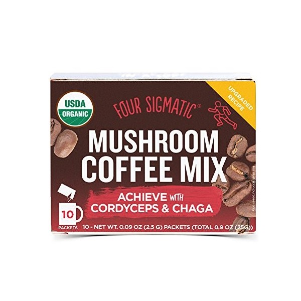Quatre Sigmatic Champignon Café avec crinière de lion et Chaga pour concentration + mise au point, inclus, végétalien, sans g